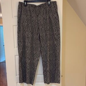 Eileen Fisher 100% Organic Cotton Print  Drawstring Pants (L)